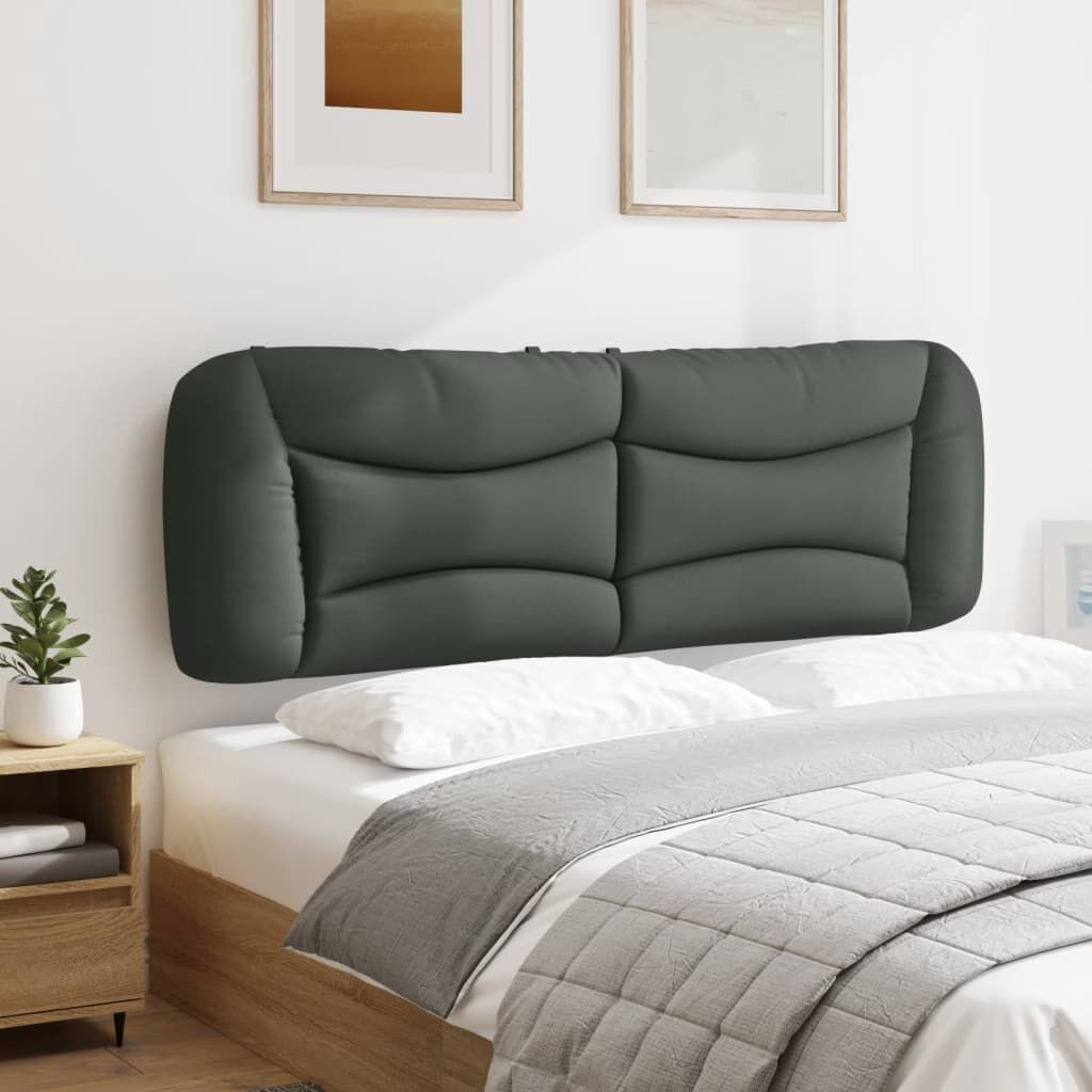 vidaXL Headboard Cushion Dark Grey 152 cm Queen Fabric