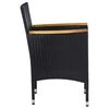vidaXL Garden Dining Chairs 2 pcs Poly Rattan Black
