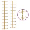 vidaXL Wall-mounted Wine Rack for 10 Bottles 2 pcs Gold Metal