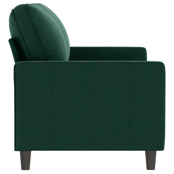 vidaXL 2-Seater Sofa Dark Green 140 cm Velvet
