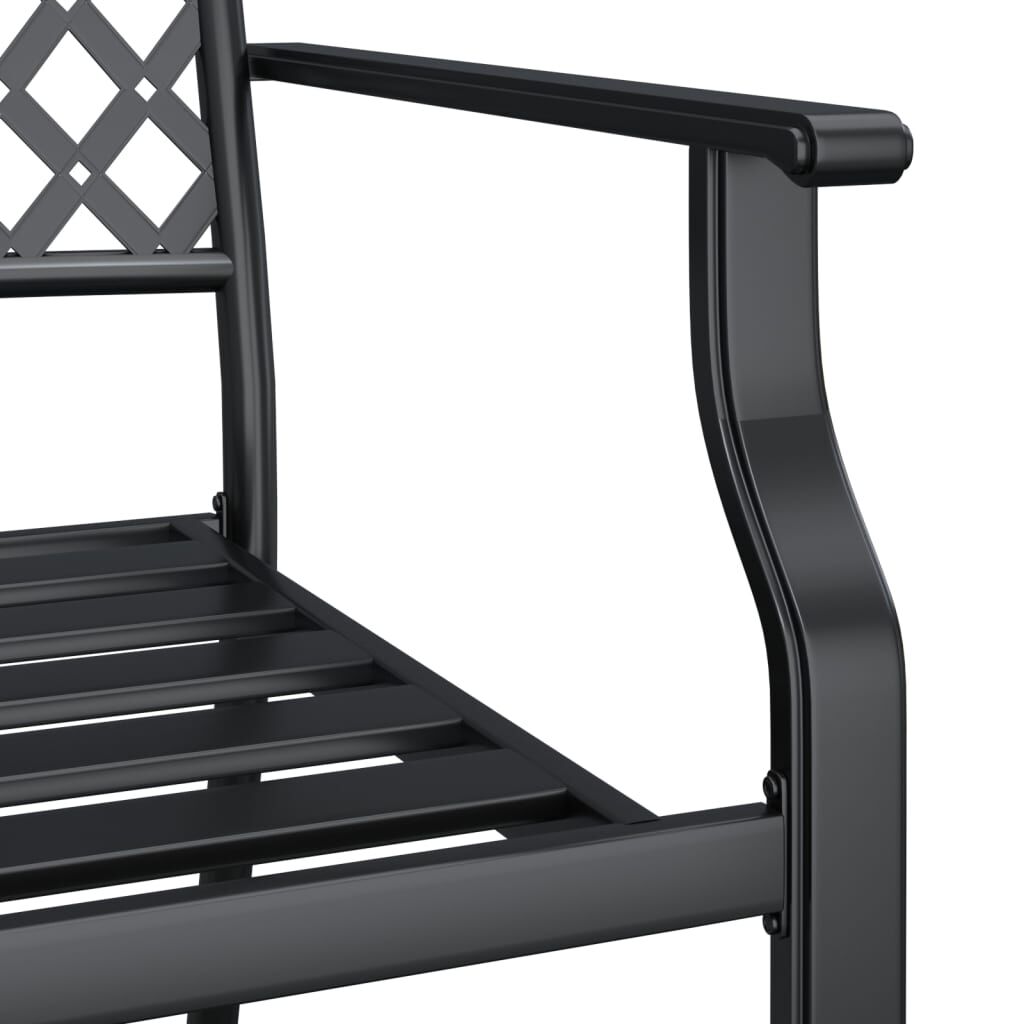 vidaXL 3 Piece Garden Dining Set Anthracite Steel
