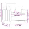 vidaXL Sofa Chair Black 60 cm Velvet