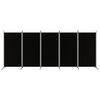 vidaXL 5-Panel Room Divider Black 433x180 cm Fabric