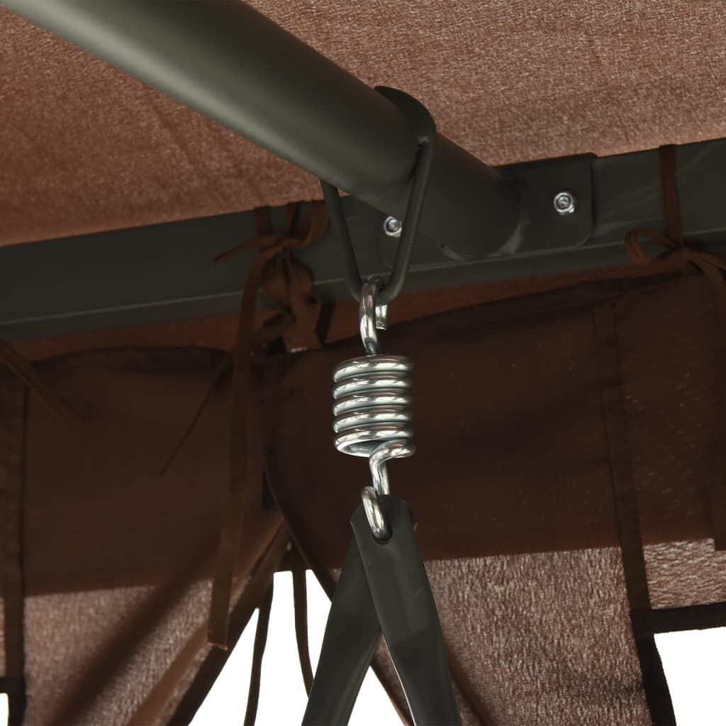 vidaXL Gazebo Convertible Swing Bench Coffee