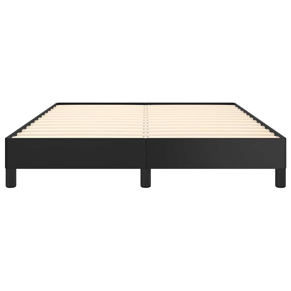vidaXL Bed Frame without Mattress Black 137x187 cm Double Faux Leather