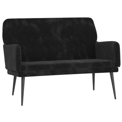 vidaXL Bench Black 108x79x79 cm Velvet