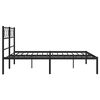 vidaXL Metal Bed Frame without Mattress with Headboard Black 135x190cm