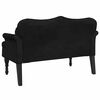 vidaXL Bench with Cushions Black 120.5x65x75 cm Velvet