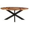 vidaXL Dining Table Round 175x75 cm Acacia Wood with Honey Finish