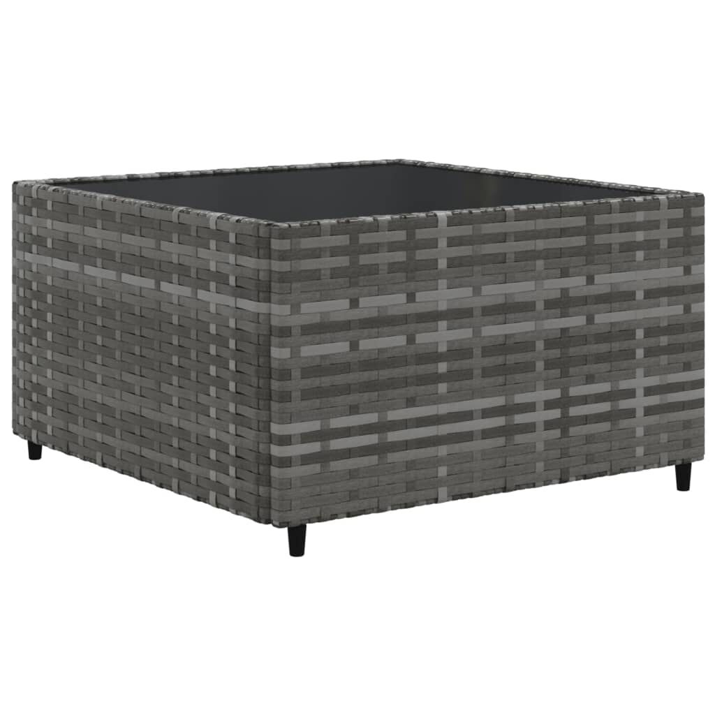 vidaXL 11 Piece Garden Sofa Set with Cushions Grey Poly Rattan