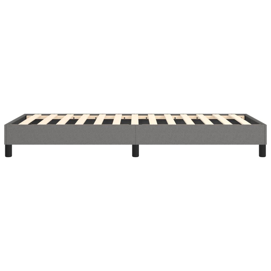 vidaXL Bed Frame without Mattress Dark Grey Twin Fabric (US Only)