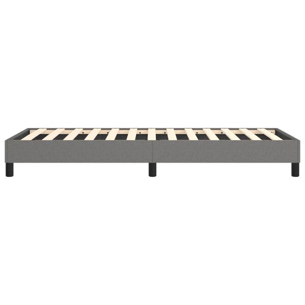 vidaXL Bed Frame without Mattress Dark Grey Twin Fabric (US Only)