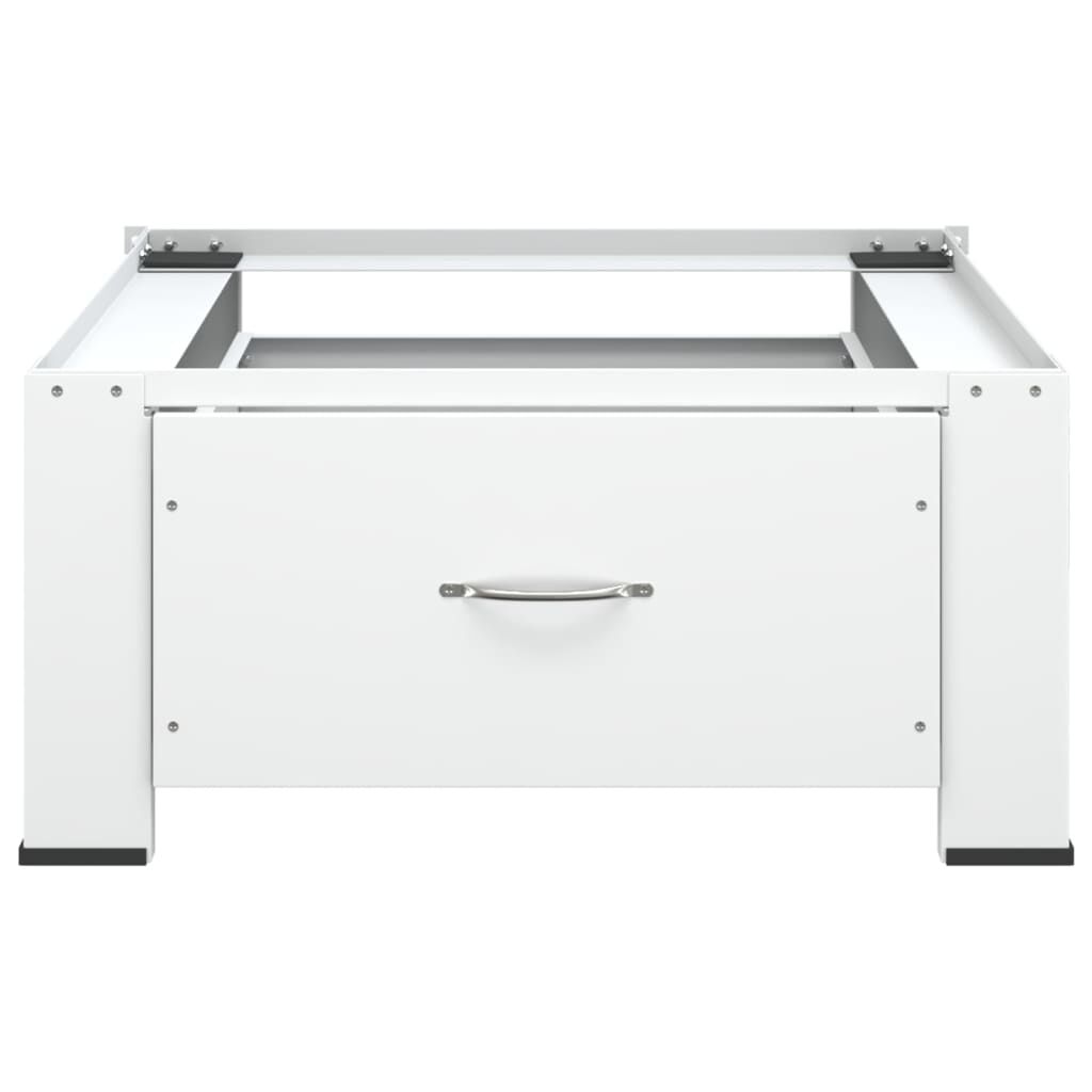 vidaXL Washing Machine Pedestal with Drawer White