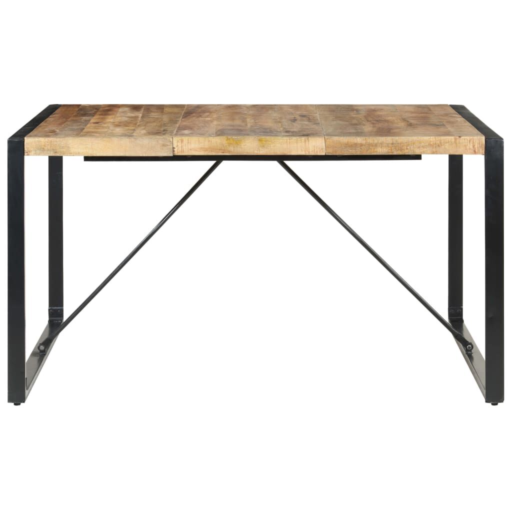 vidaXL Dining Table 140x140x75 cm Rough Mango Wood