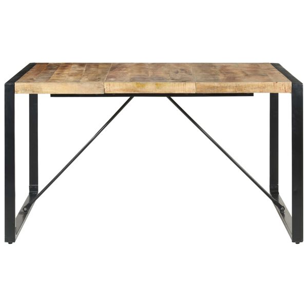 vidaXL Dining Table 140x140x75 cm Rough Mango Wood