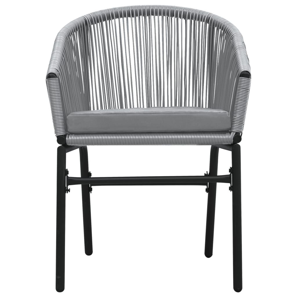 vidaXL 3 Piece Garden Dining Set Grey