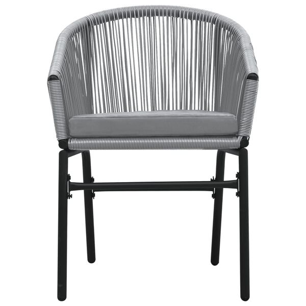 vidaXL 3 Piece Garden Dining Set Grey