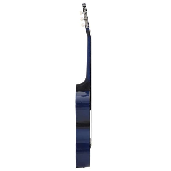 vidaXL 12 Piece Western Classical Guitar Set with 6 Strings Blue 38
