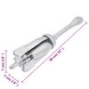 vidaXL Folding Anchor with Rope Silver 2.5 kg Malleable Iron