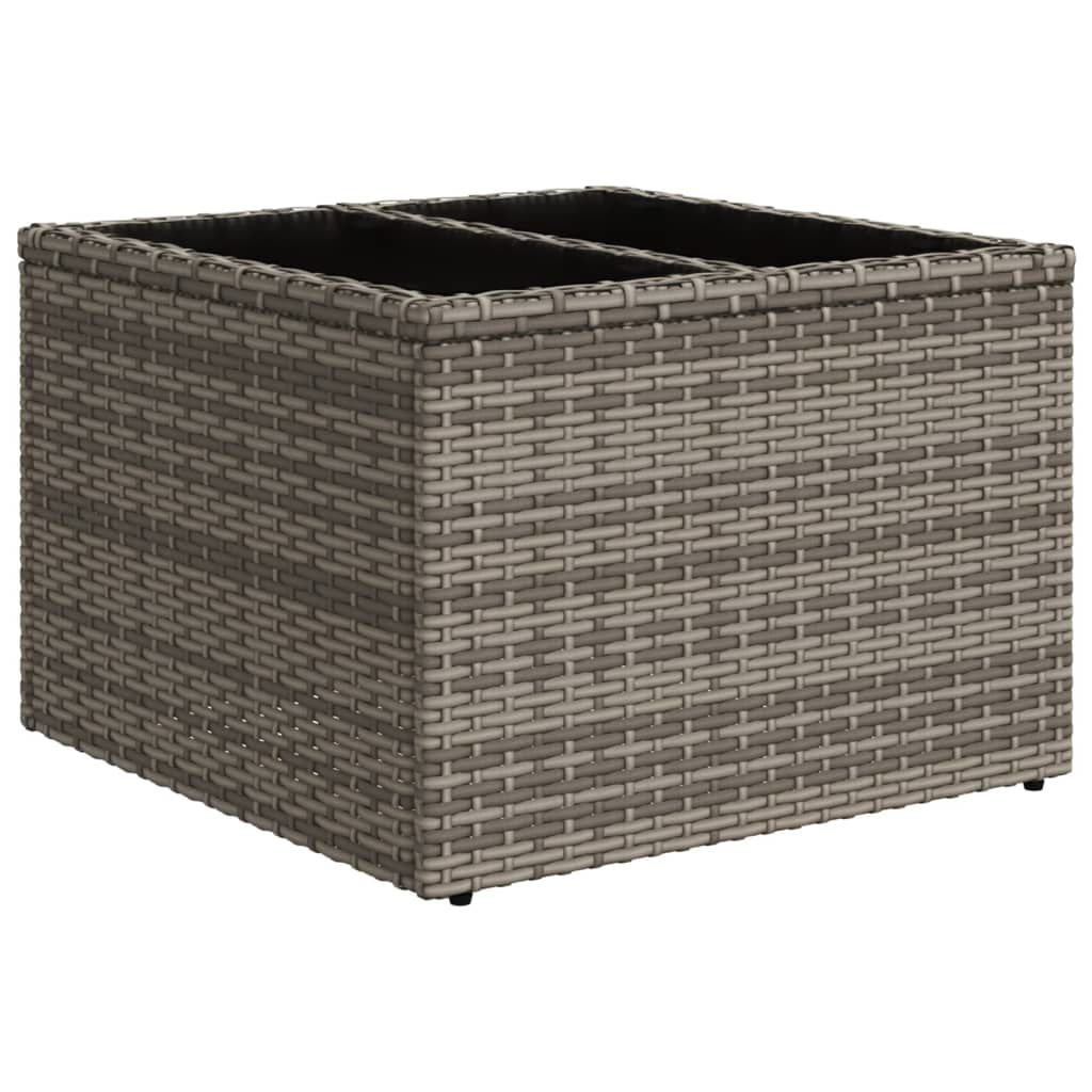vidaXL 6 Piece Garden Sofa Set with Cushions Grey Poly Rattan