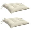 vidaXL Chair Cushions 2 pcs Cream White 50x50x7 cm Oxford Fabric