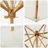 vidaXL Garden Parasol Cream white 150 x 150 x 210 cm Bamboo