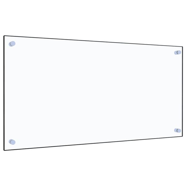 vidaXL Kitchen Backsplash Transparent 80 x 40 cm Tempered Glass