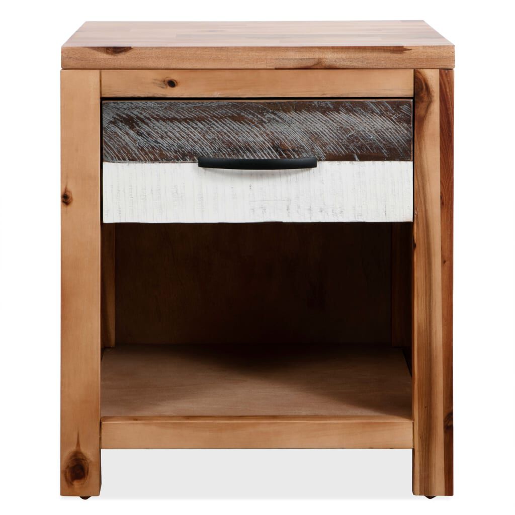 vidaXL Bedside Table Solid Acacia Wood 40x30x48 cm