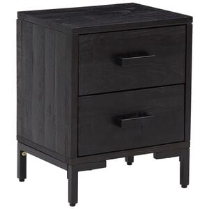 vidaXL Bedside Cabinet Black 36x30x45 cm Solid Pinewood