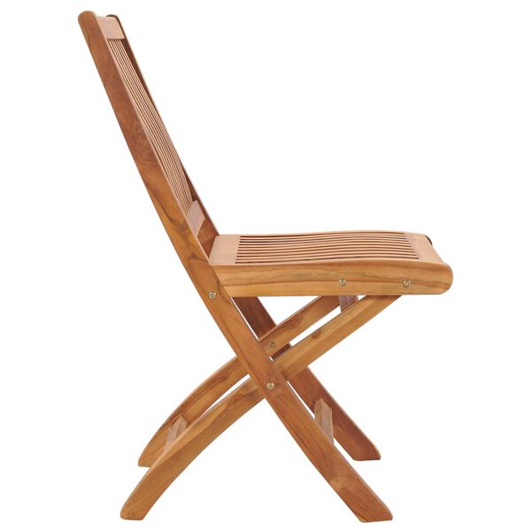 vidaXL Folding Garden Chairs 4 pcs Solid Teak Wood