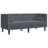 vidaXL 2 Piece Chesterfield Sofa Set with Bolsters Dark Grey Velvet