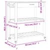 vidaXL Kitchen Trolley MONZA 84x40x90 cm Solid Wood Pine