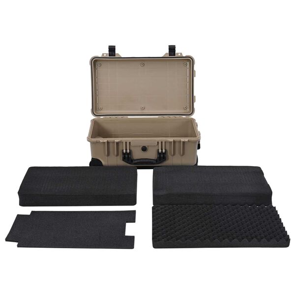 vidaXL Wheel-equipped Tool/Equipment Case with Pick & Pluck Foam Inside