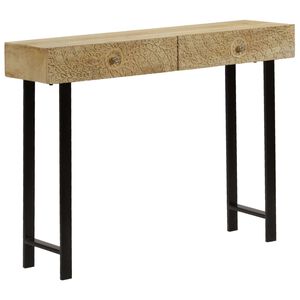 vidaXL Console Table Solid Mango Wood 102x30x79 cm