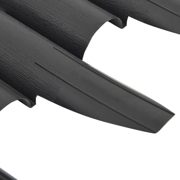 vidaXL Lawn Edgings 36 pcs Anthracite 10 m PP