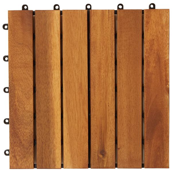 vidaXL Decking Tiles Vertical Pattern 30 x 30 cm Acacia Set of 20