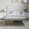 vidaXL Metal Bed Frame without Mattress with Footboard&nbsp;White 100x190cm