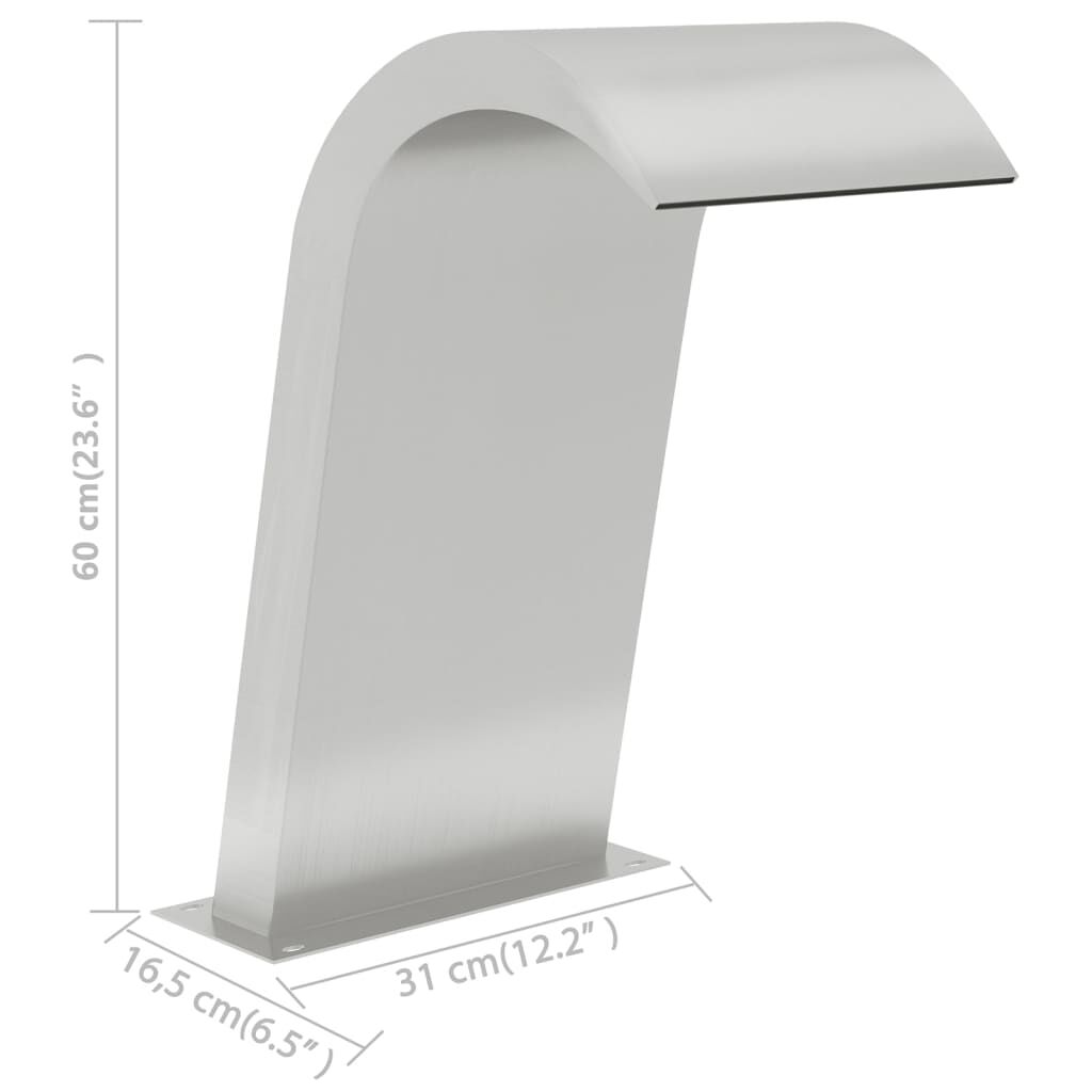 vidaXL Pool Fountain 50x30x60 cm Stainless Steel 304
