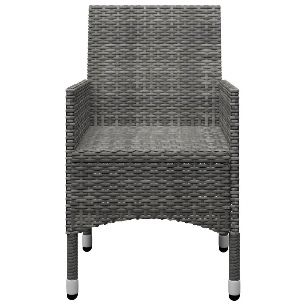 vidaXL 9 Piece Garden Dining Set Grey