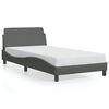 vidaXL Bed Frame "Dover" Dark Grey 100x203 cm Fabric