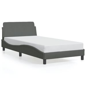 vidaXL Bed Frame "Dover" Dark Grey 100x203 cm Fabric