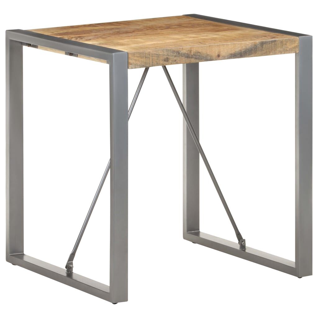 vidaXL Dining Table 70x70x75 cm Solid Rough Mango Wood