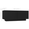 vidaXL TV Cabinet with LED Lights Black 200x35x40 cm