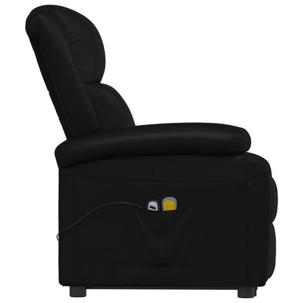 vidaXL Stand up Massage Chair Black Faux Leather