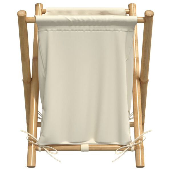 vidaXL Laundry Basket Cream White 45x55x63.5 cm Bamboo