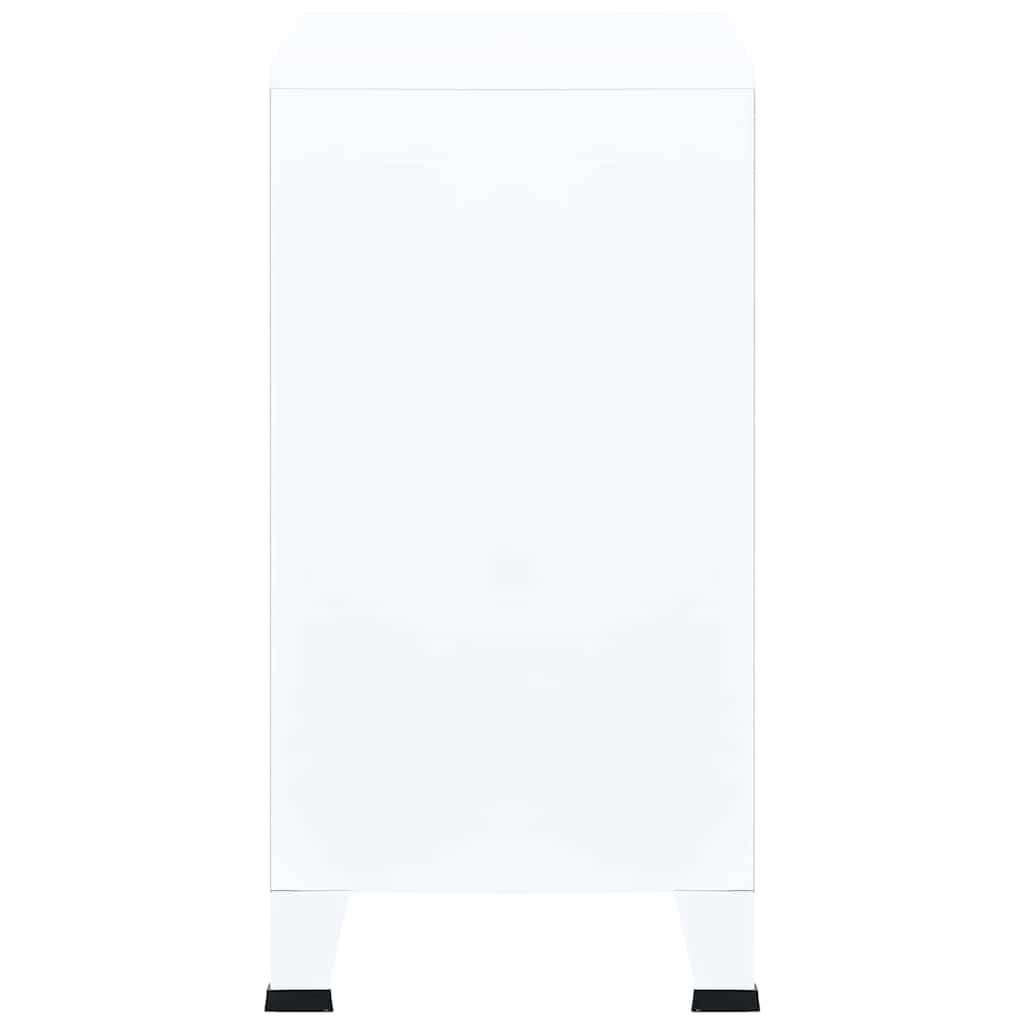vidaXL Industrial Storage Chest White 75x40x80 cm Steel
