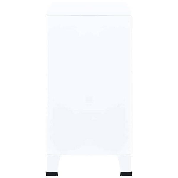 vidaXL Industrial Storage Chest White 75x40x80 cm Steel