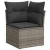 vidaXL 7 Piece Garden Sofa Set with Cushions Grey Poly Rattan