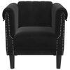 vidaXL Sofa Chair Black Velvet