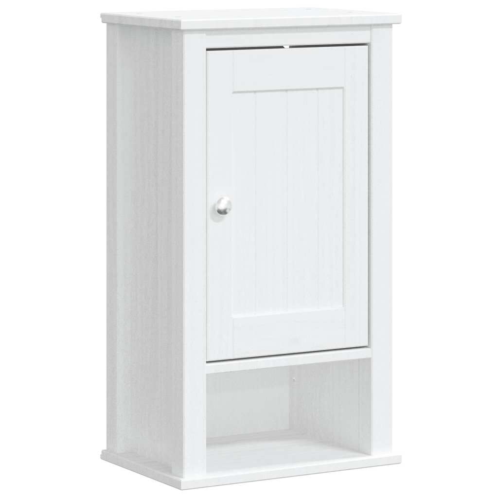 vidaXL Bathroom Wall Cabinet BERG White 40x27x71.5 cm Solid Wood Pine